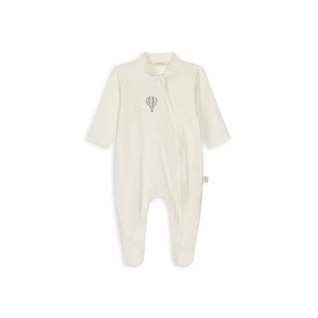 Ivory babygrow with zipper - Air Balloon