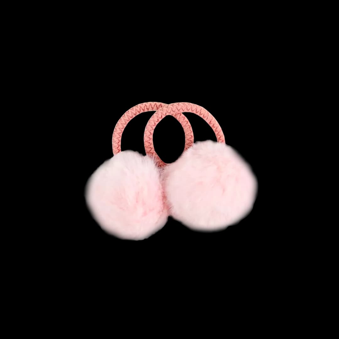 Busy Lizzie - Elastics - PomPom - Powder Pink