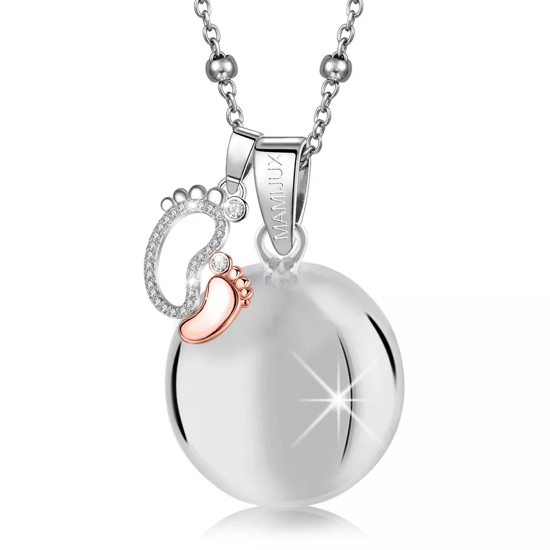 Harmony Ball Double feet charm silver and gold